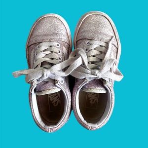 VANS low top sparkly pink sneakers